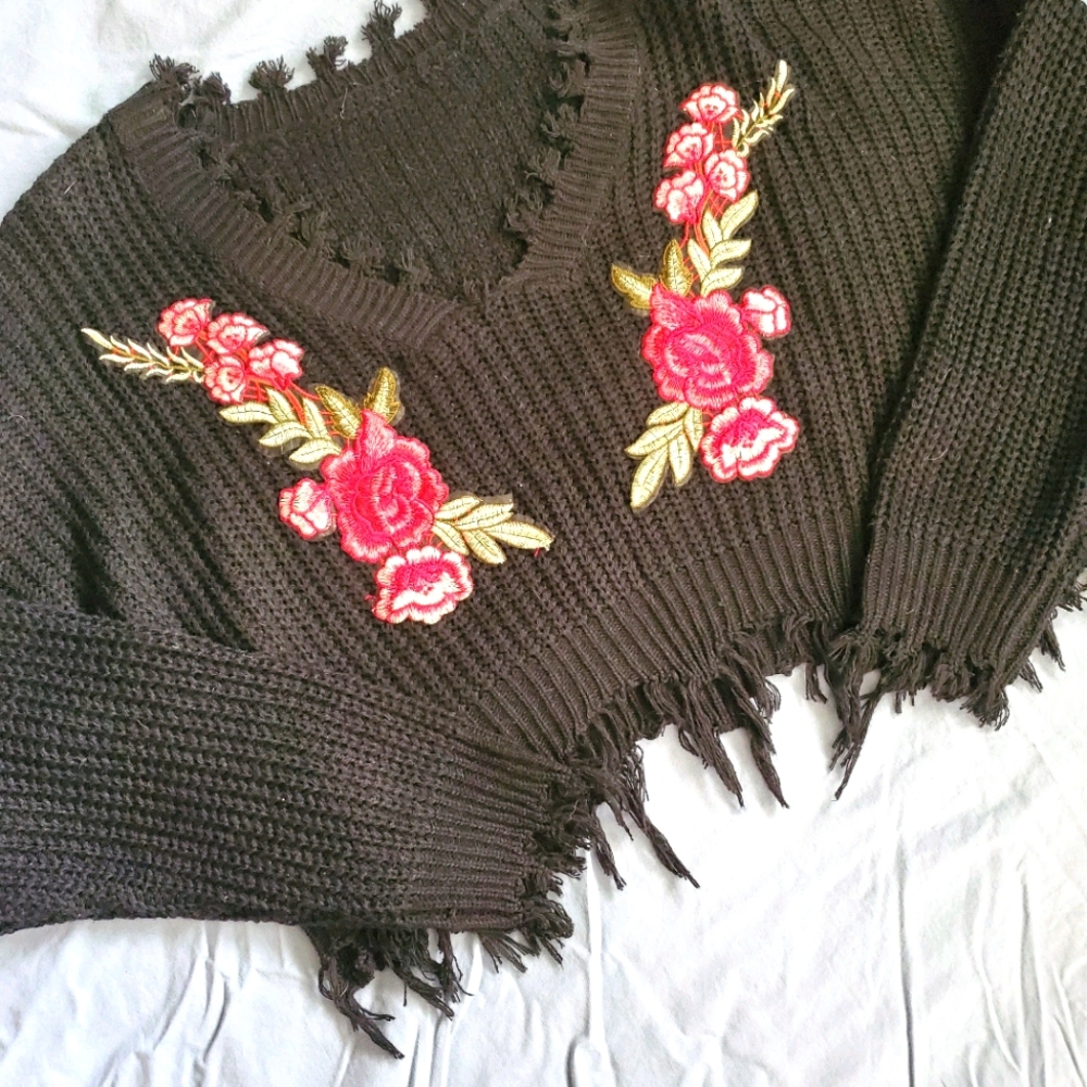 Shein Cropped Knit Sweater